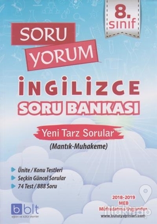 8. Sınıf Soru Yorum İngilizce Soru Bankası