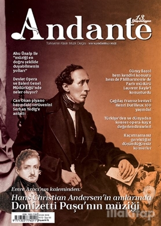Andante Müzik Dergisi Sayı: 111 Yıl: 13 Ocak 2016