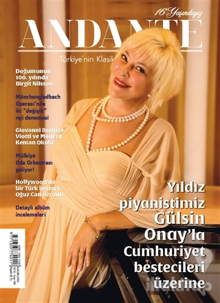 Andante Müzik Dergisi Yıl: 16 Sayı: 145 Kasım 2018