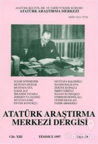 Atatürk Araştırma Merkezi Dergisi Cilt: 13 Temmuz 1997 Sayı: 38