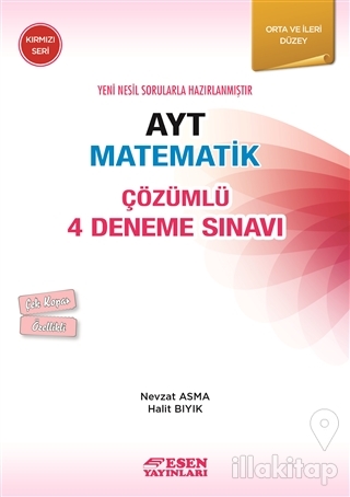AYT Matematik Çözümlü 4 Deneme Sınavı - Kırmızı Seri