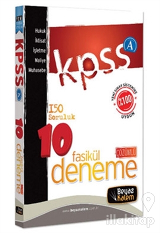 Beyaz Kalem KPSS A 2014 10 Fasikül Deneme Sınavı ve Çözümleri