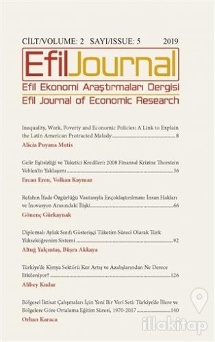Efil Ekonomi Araştırmaları Dergisi Cilt: 2 Sayı: 5