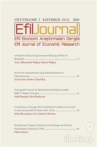 Efil Ekonomi Araştırmaları Dergisi Cilt: 3 Sayı: 10 -11 2020