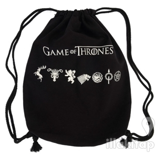 Game of Thrones GOT182 Kanvas Bez Sırt Çanta Logolar