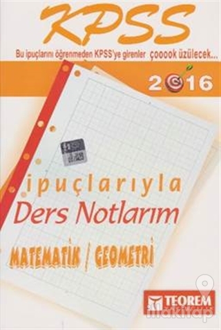 KPSS 2016 Matematik - Geometri İpuçlarıyla Ders Notlarım