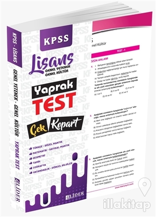 2021 KPSS Genel Kültür Genel Yetenek Çek Kopart Yaprak Test