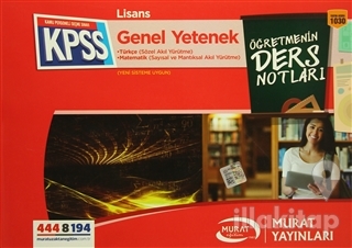 KPSS Lisans Genel Yetenek - Türkçe - Matematik Öğretmenin Ders Notları