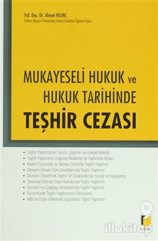 Mukayeseli Hukuk ve Hukuk Tarihinde Teşhir Cezası