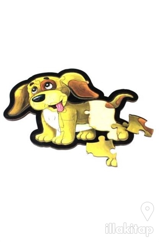 Sarı Köpek Ahşap Puzzle 14 Parça