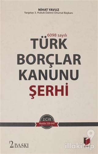Türk Borçlar Kanunu Şerhi 2 (Ciltli)