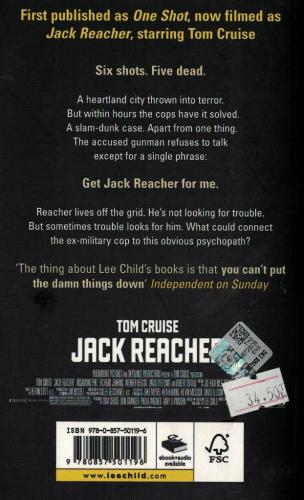 Jack Reaccher One Shot Lee Child Bantam Press %46 indirimli