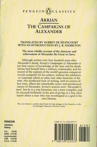 The Anabasis of Alexander Arrian; Flavius Arrianus Penguin Books %61 i
