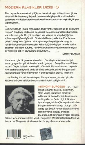 Otomatik Portakal Anthony Burgess Türkiye İş Bankası Kültür Yayınları 