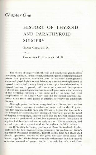 Surgery of The Thyroid and Parathyroid Glands Cornelius E. Sedgwick W.