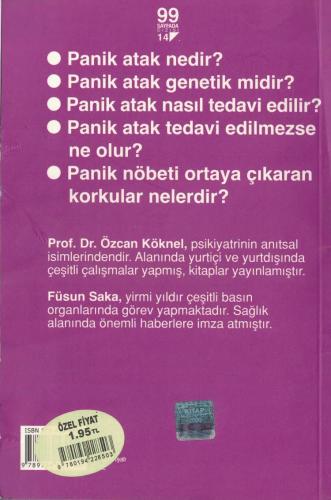 99 Sayfada Panik Atak Prof. Dr. Özcan Köknel Türkiye İş Bankası Kültür