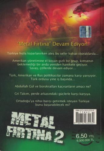 Metal Fırtına 2 / Kurtuluş Burak Turna Timaş Yayınları %68 indirimli