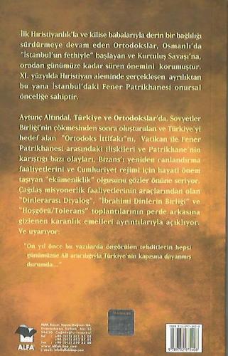 Türkiye ve Ortodokslar Aytunç Altındal Alfa Yayınları %48 indirimli
