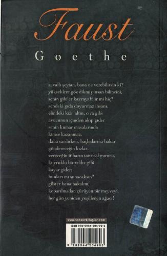 FAUST Goethe Sonsuz Kitap %23 indirimli