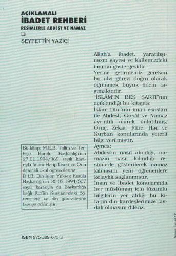 Açıklamalı İbadet Rehber Seyfettin Yazıcı Türkiye Diyanet Vakfı %50 in