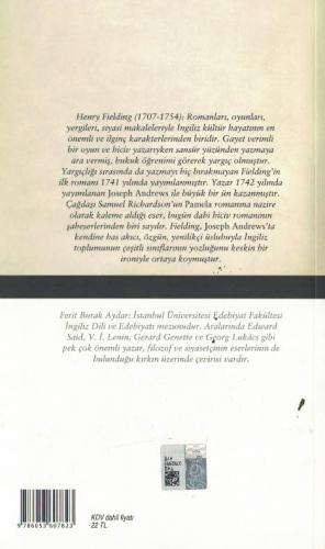 Joseph Andrews Henry Fielding Türkiye İş Bankası Kültür Yayınları %53 