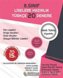 8. sınıf Liselere Hazırlık Türkçe 20 Deneme - Kolektif | Yeni ve İkinc