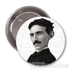 Nikola Tesla (Karikatür) - Rozet - | Yeni ve İkinci El Ucuz Kitabın Ad