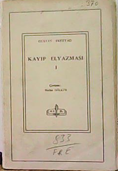 KAYIP ELYAZMASI I - GUSTAV FREYTAG- | Yeni ve İkinci El Ucuz Kitabın A