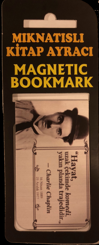 Charlie Chaplin Kitap Ayracı Mıknatıslı 8x5cm - - | Yeni ve İkinci El 
