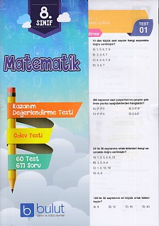 Bulut Eğitim 8. Sınıf Matematik Değerlendirme ve Ödev Testleri - KOLLE