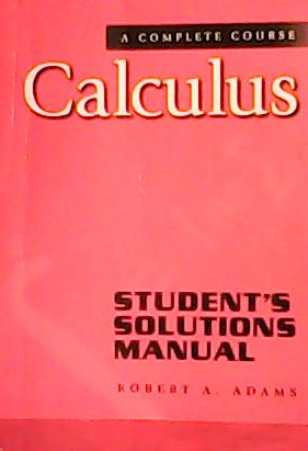 Calculus (Student's Solutions Manual) - Robert A. Adams | Yeni ve İkin