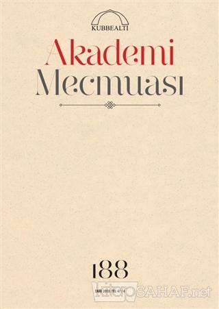 Akademi Mecmuası Sayı: 188 Ekim 2018 - KOLLEKTİF | Yeni ve İkinci El U