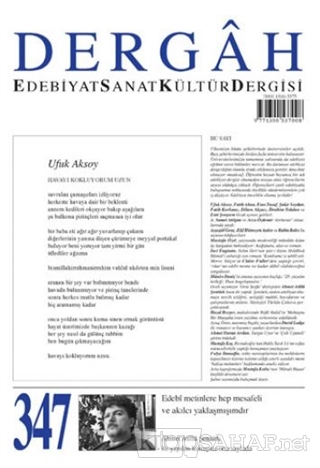 Dergah Edebiyat Sanat Kültür Dergisi Sayı: 347 Ocak 2019 - Kolektif | 