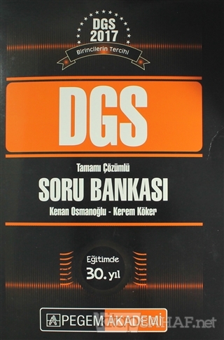 DGS 2017 Tamamı Çözümlü Soru Bankası - Kenan Osmanoğlu- | Yeni ve İkin