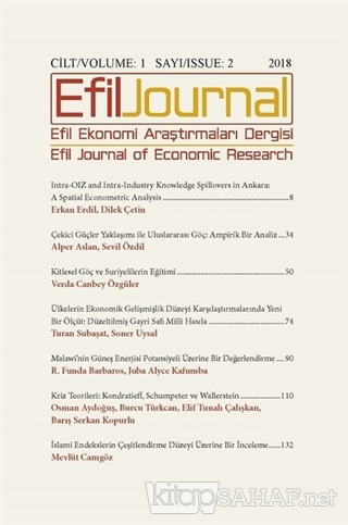 Efil Ekonomi Araştırmaları Dergisi Cilt: 1 Sayı: 2 - Kolektif | Yeni v