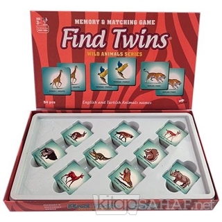 Find Twins Hafıza ve Eşleştirme Oyunu - Vahşi Hayvanlar 54 Parça - - |