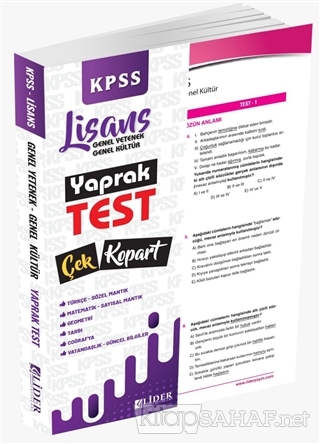 KPSS Genel Kültür Genel Yetenek Çek Kopart Yaprak Test - Kolektif | Ye