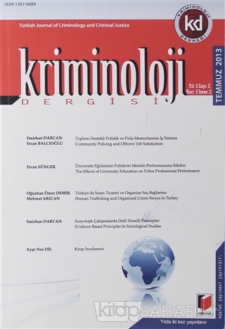 Kriminoloji Dergisi Yıl: 5 Sayı: 2 - Temmuz 2013 - Kolektif | Yeni ve 