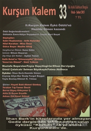 Kurşun Kalem İki Aylık Edebiyat Dergisi Sayı: 33 Ocak - Şubat 2015 - K
