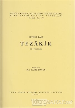 Tezakir 1-40 ( 4 CİLT ) - Ahmet Cevdet Paşa | Yeni ve İkinci El Ucuz K