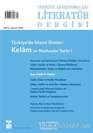 Türkiye Araştırmaları Literatür Dergisi Cilt 14 Sayı: 27 - Kolektif | 
