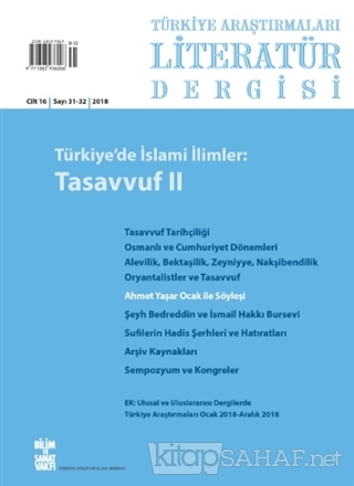 Türkiye Araştırmaları Literatür Dergisi Cilt: 16 Sayı: 31-32 2018 - Ko