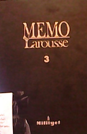 MEMO LAROUSSE 3. CİLT - - | Yeni ve İkinci El Ucuz Kitabın Adresi