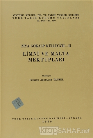Ziya Gökalp Külliyatı 2 - Limni ve Malta Mektupları - Fevziye Abdullah