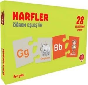 28 Eşleştirme Kartı -Harfler-Öğren Eşleştir 3+