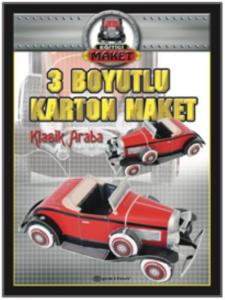 3 Boyutlu Karton Maket-Klasik Araba