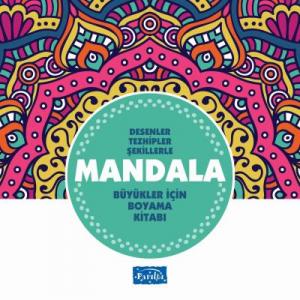 Desenler Tezhipler Şekillerle Mandala - Turkuaz Kitap Büyükler İçin Boyama Kitabı
