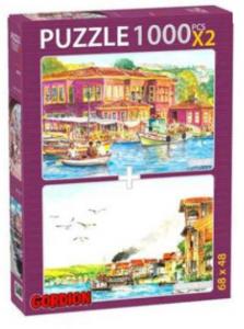 Çengelköy Kuzguncuk Sahili Puzzle Takım; 2X1000 Parça