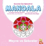 Çocuklar İçin Eğlendirici Mandala 2 Meyve ve Sebzeler