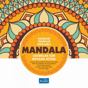 Desenler Tezhipler Şekillerle Mandala - Sarı Kitap Çocuklar İçin Boyama Kitabı